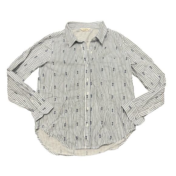 LUCKY BRAND Women’s Striped Collared Button Down Blouse Size S - Picture 1 of 7